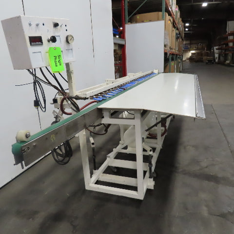 173" x 2" Wide Air Blow Off Extrusion Take Away Conveyor 110/208V 1Ph 0-308 FPM