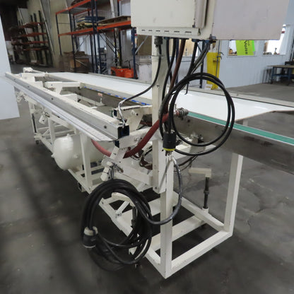 173" x 2" Wide Air Blow Off Extrusion Take Away Conveyor 110/208V 1Ph 0-308 FPM