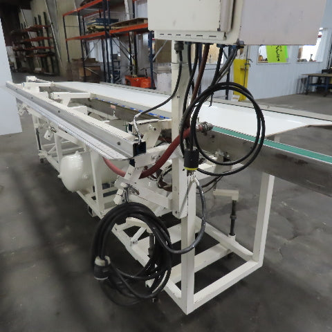 173" x 2" Wide Air Blow Off Extrusion Take Away Conveyor 110/208V 1Ph 0-308 FPM