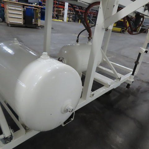 173" x 2" Wide Air Blow Off Extrusion Take Away Conveyor 110/208V 1Ph 0-308 FPM