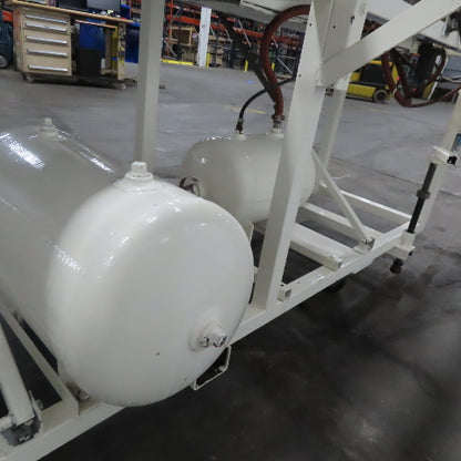 173" x 2" Wide Air Blow Off Extrusion Take Away Conveyor 110/208V 1Ph 0-308 FPM