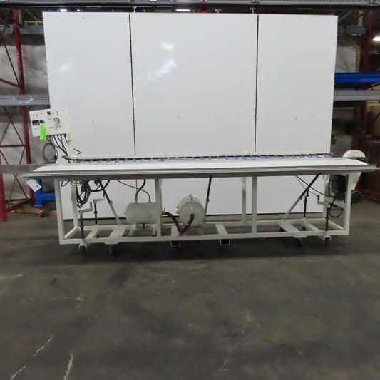 173" x 2" Wide Air Blow Off Extrusion Take Away Conveyor 110/208V 1Ph 0-308 FPM