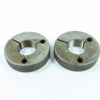 Metro 1-3/8"-18 NS-2 Thread Ring Gage Set Go P.D 1.3425 No Go P.D. 1.3373