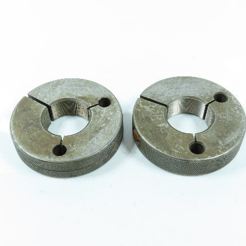 Metro 1-3/8"-18 NS-2 Thread Ring Gage Set Go P.D 1.3425 No Go P.D. 1.3373