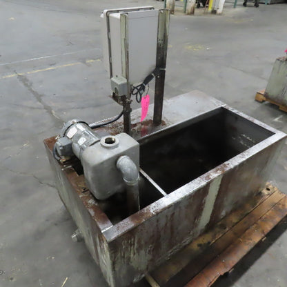 Custom Fluid Recovery Systems Inc. 93 Gallon Tool Coolant Receiver Tank Pump 1Hp