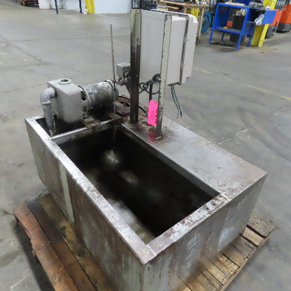 Custom Fluid Recovery Systems Inc. 93 Gallon Tool Coolant Receiver Tank Pump 1Hp