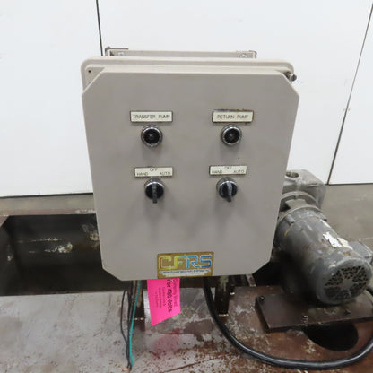 Custom Fluid Recovery Systems Inc. 93 Gallon Tool Coolant Receiver Tank Pump 1Hp