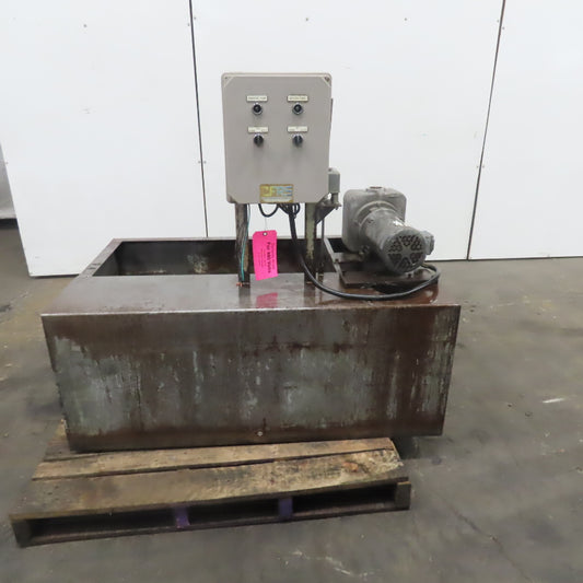 Custom Fluid Recovery Systems Inc. 93 Gallon Tool Coolant Receiver Tank Pump 1Hp