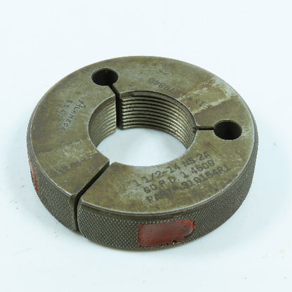 Almeda 1-1/2"-14 NS 2A Thread Ring Gage Go P.D 1.4509 Go Only