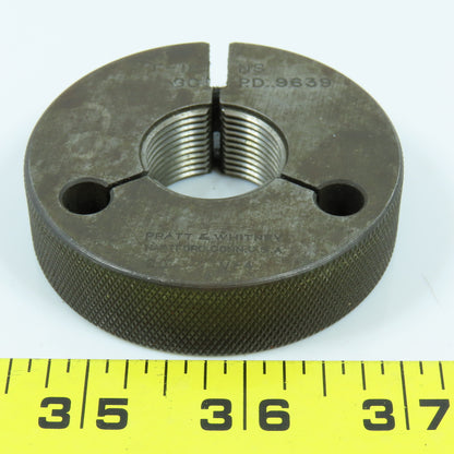 Pratt & Whitney 1"-18 NS Thread Ring Gage Go P.D. .9639 Go Only