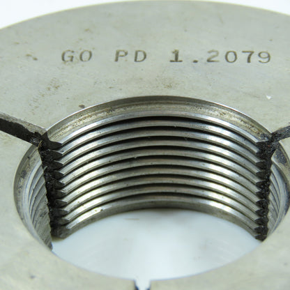 Hemco 1-1/4-16 UN-2A Left Hand Thread Ring Gage Go P.D. 1.2079 Go Only