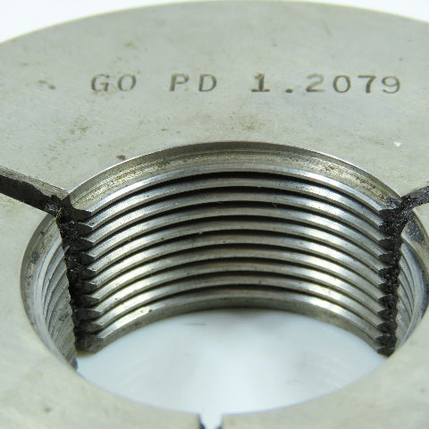 Hemco 1-1/4-16 UN-2A Left Hand Thread Ring Gage Go P.D. 1.2079 Go Only