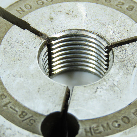 Hemco 5/8"-18 UNF 2A Thread Ring Gage No Go P.D. .5828 No Go Only