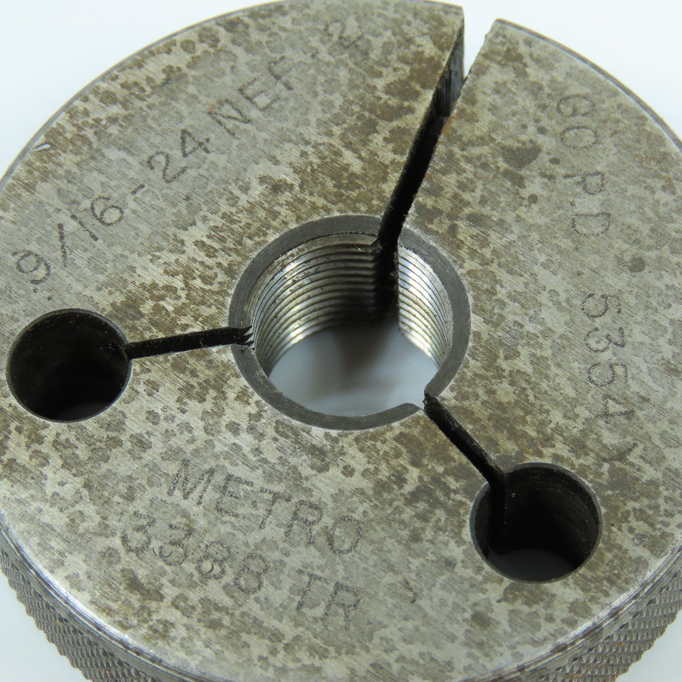 Metro 9/16"-24 NEF 2 Thread Ring Gage Go P.D. .5354 Go Only