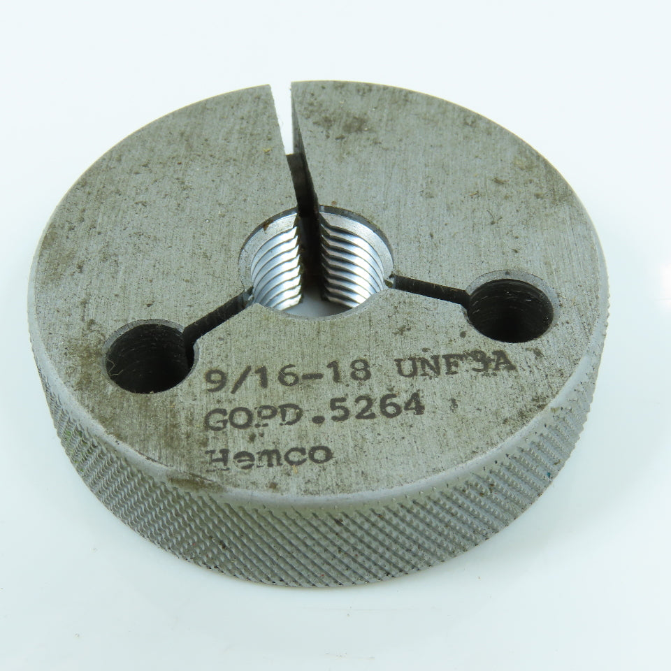 Hemco 9/16"-18 UNF 3A Thread Ring Gage Go P.D. .5264 Go Only