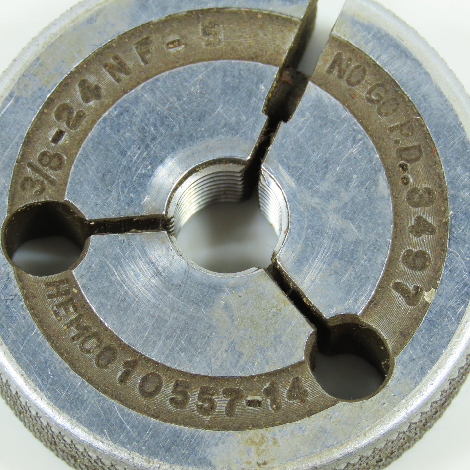 Hemco 3/8"-24 NF 5 Thread Ring Gage No Go P.D. .3497 No Go Only