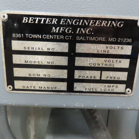 Better Engineering Cyclojet I Heated Rotating Basket Jet Parts Washer 480V 3Ph