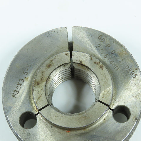 Agmaco M30 x 3.5 6g Metric Thread Ring Gage Go P.D. 27.674