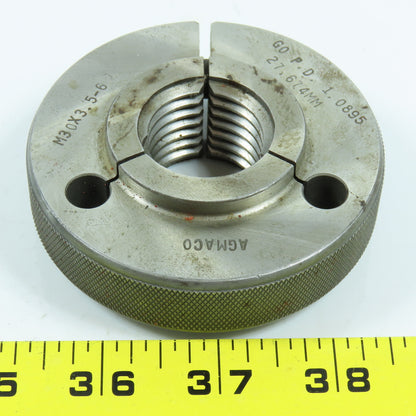 Agmaco M30 x 3.5 6g Metric Thread Ring Gage Go P.D. 27.674