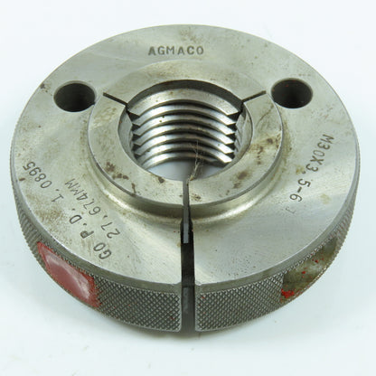 Agmaco M30 x 3.5 6g Metric Thread Ring Gage Go P.D. 27.674