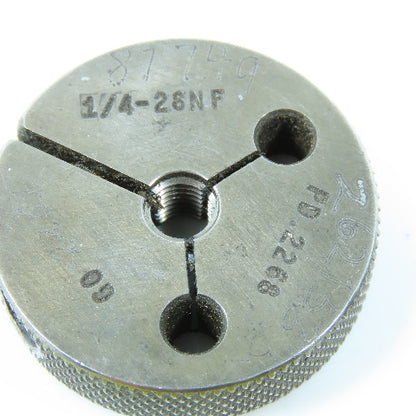 Metro 1/4"-28 NF & NF 3 Thread Ring Gage Go P.D. .2268 Go Only Lot of 2