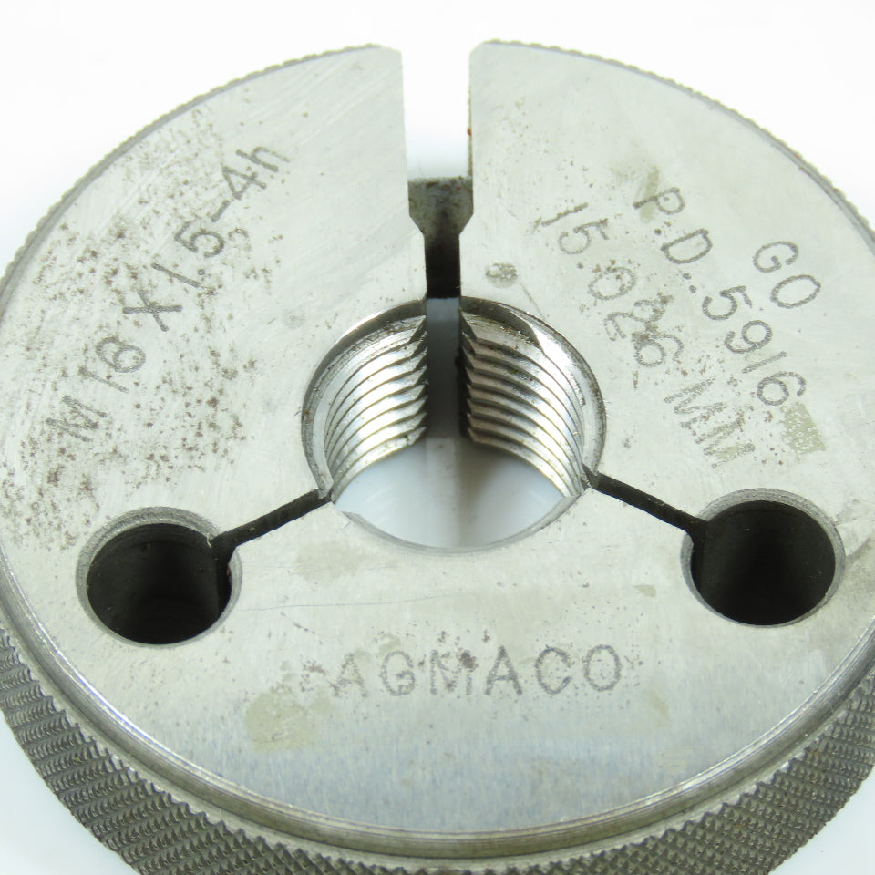 Agmaco M16 x 1.5 4h Thread Ring Gage Go P.D. 15.026 Go Only