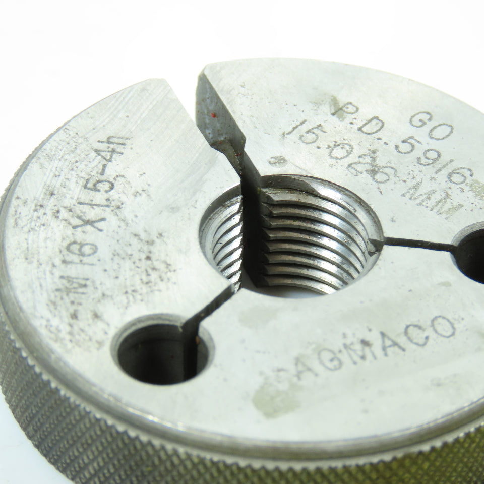 Agmaco M16 x 1.5 4h Thread Ring Gage Go P.D. 15.026 Go Only