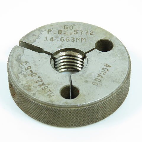 Agmaco M16 x 2.0 6g Thread Ring Gage Go P.D. 14.663 Go Only