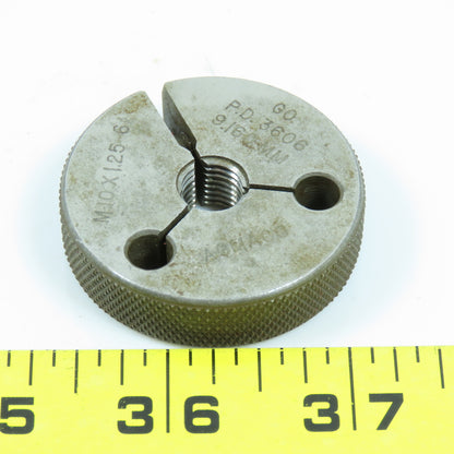 Agmaco M10 x 1.25 6g Thread Ring Gage Go P.D. 9.160 Go Only