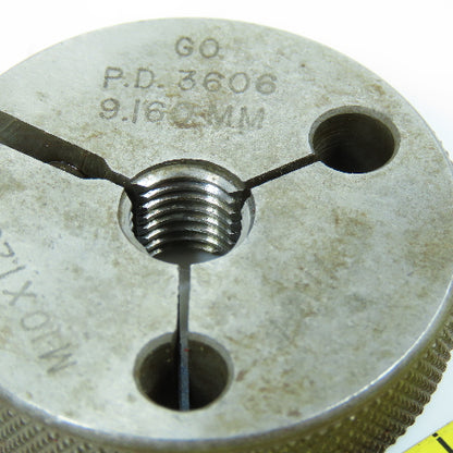 Agmaco M10 x 1.25 6g Thread Ring Gage Go P.D. 9.160 Go Only
