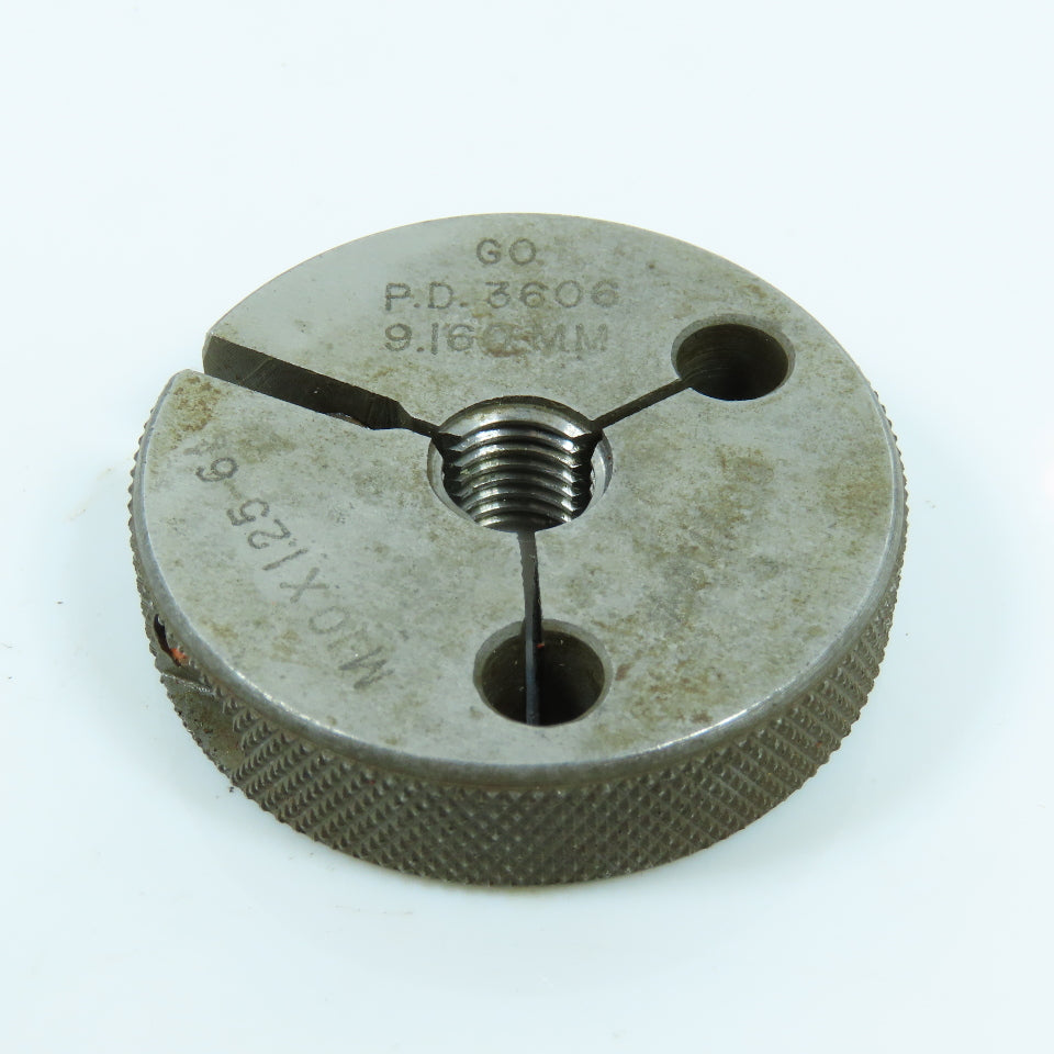 Agmaco M10 x 1.25 6g Thread Ring Gage Go P.D. 9.160 Go Only