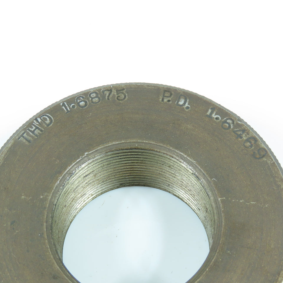 Shop Made 1.6875 Thread Ring Gage P.D. 1.6469
