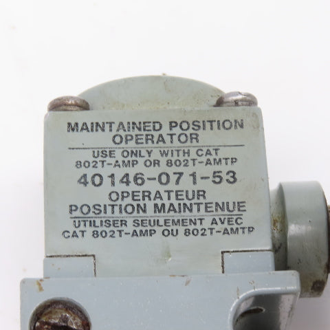 Allen Bradley 802T-KP1 Limit Switch Rocker Arm Maintained Position 600V