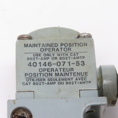 Allen Bradley 802T-KP1 Limit Switch Rocker Arm Maintained Position 600V