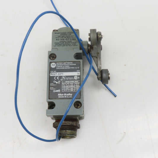 Allen Bradley 802T-KP1 Limit Switch Rocker Arm Maintained Position 600V