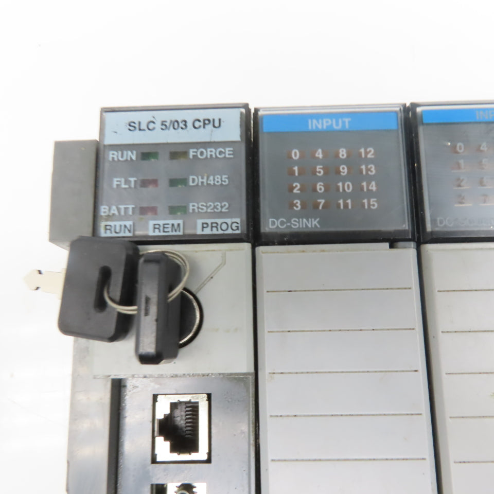 Allen Bradley SLC500 PLC Input Output CPU Chassis 10 Slot Ser. E Rev. 8