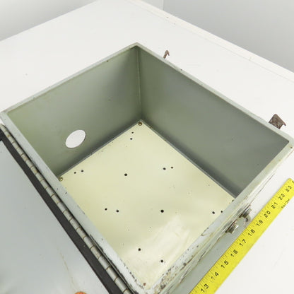 Hoffman 12" x 10" x 8" Electrical Enclosure W/Back Plate 2 Push Button