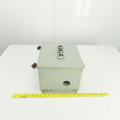 Hoffman 12" x 10" x 8" Electrical Enclosure W/Back Plate 2 Push Button