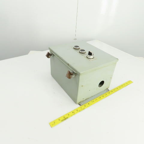 Hoffman 12" x 10" x 8" Electrical Enclosure W/Back Plate 2 Push Button