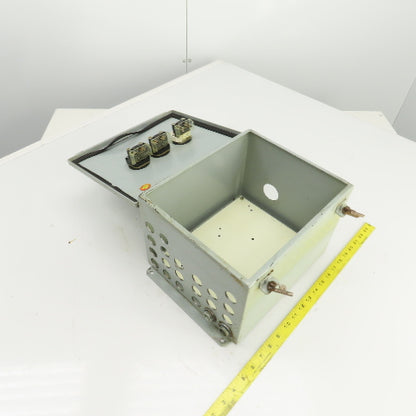 Hoffman 12" x 10" x 8" Electrical Enclosure W/Back Plate 2 Push Button