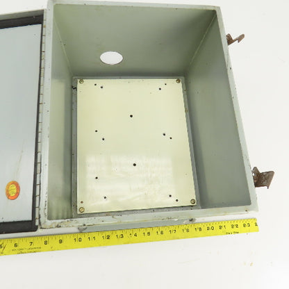 Hoffman 12" x 10" x 8" Electrical Enclosure W/Back Plate 2 Push Button
