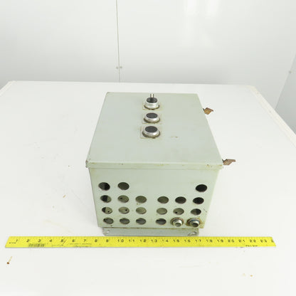Hoffman 12" x 10" x 8" Electrical Enclosure W/Back Plate 2 Push Button