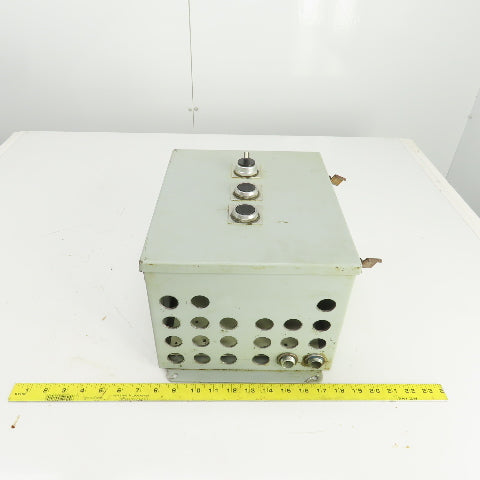 Hoffman 12" x 10" x 8" Electrical Enclosure W/Back Plate 2 Push Button