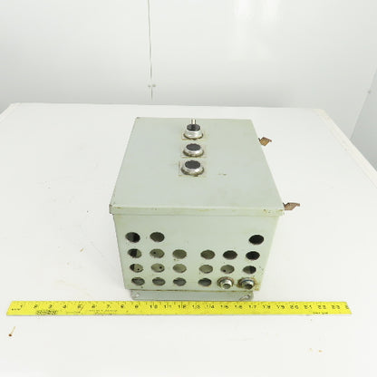 Hoffman 12" x 10" x 8" Electrical Enclosure W/Back Plate 2 Push Button