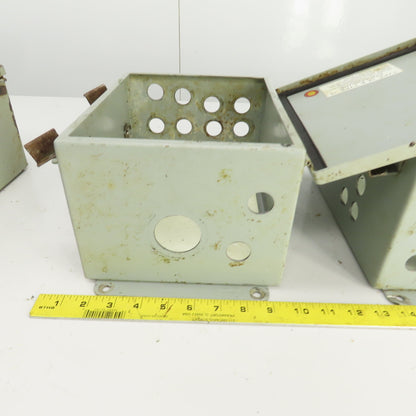 Hoffman 10" x 8" x 6" Electrical Enclosure W/Back Plate Hinged Door Lot Of 3