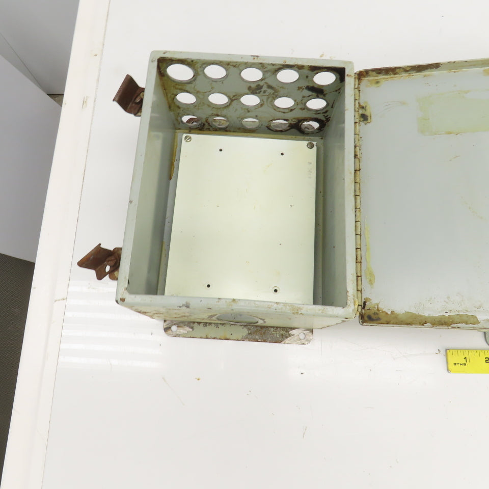 Hoffman 10" x 8" x 6" Electrical Enclosure W/Back Plate Hinged Door Lot Of 3