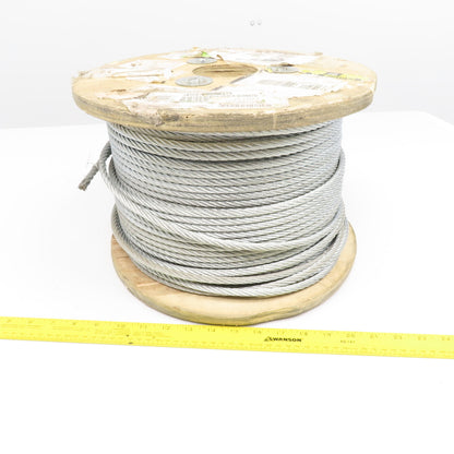 Dayton 2TAF4 5/16" Galvanized Steel Cable Wire Rope WLL 1960Lb. 500' Roll