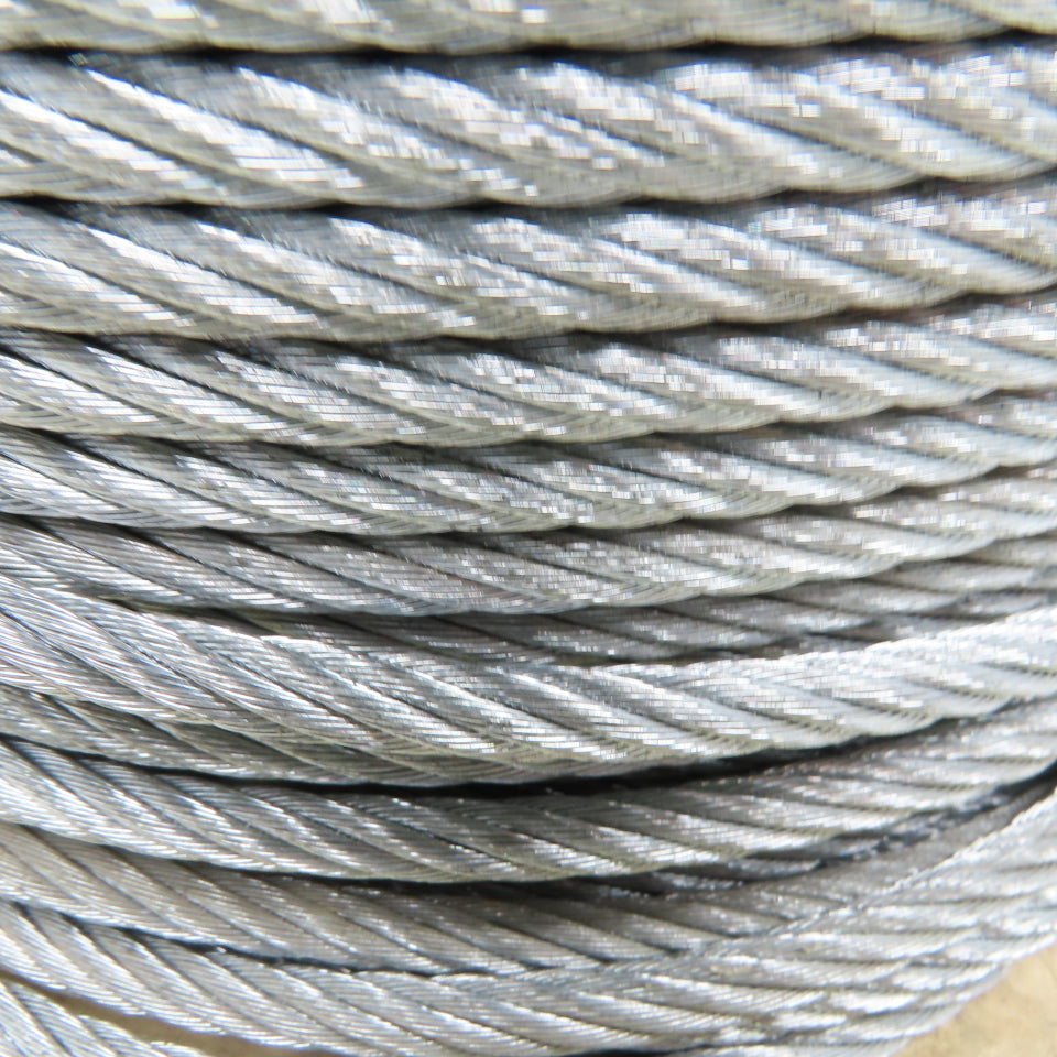 Dayton 2TAF4 5/16" Galvanized Steel Cable Wire Rope WLL 1960Lb. 500' Roll