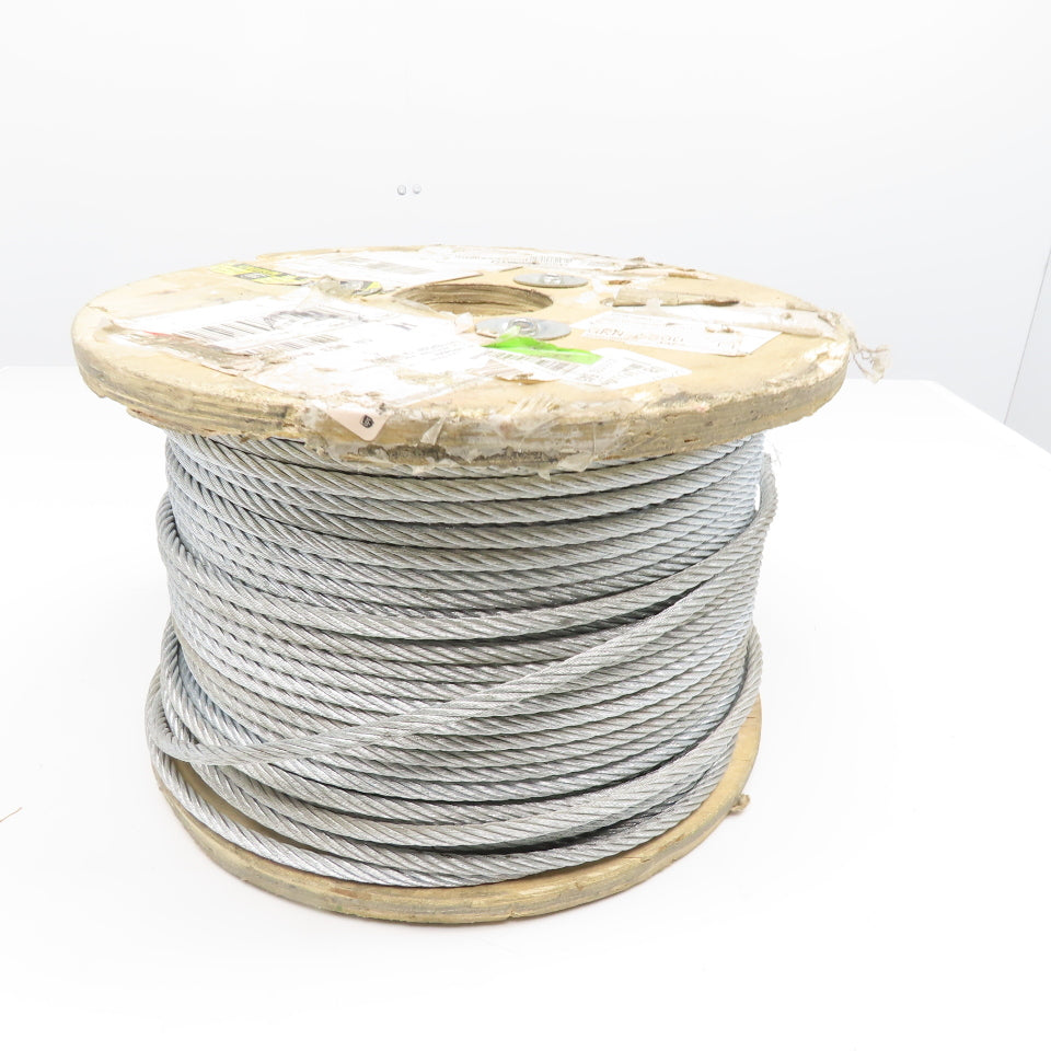 Dayton 2TAF4 5/16" Galvanized Steel Cable Wire Rope WLL 1960Lb. 500' Roll