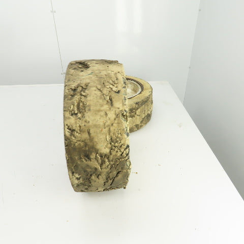 Clark Model EC30 10-1/2" x 4-1/2" Press-On Forklift Rim & Tire Lot Of 2